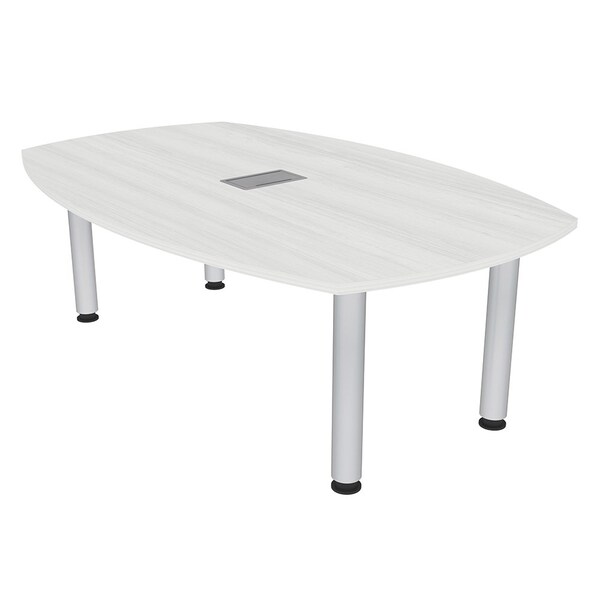 45 in W, 72 in L, 29 in H, Engineered Wood Top, White